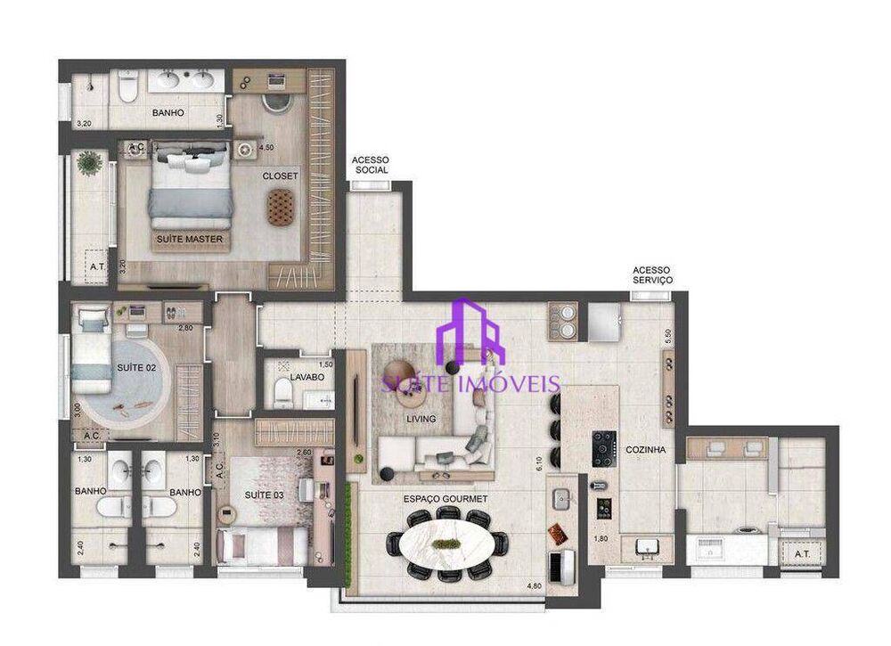 Apartamento, 2 quartos, 93 m² - Foto 4