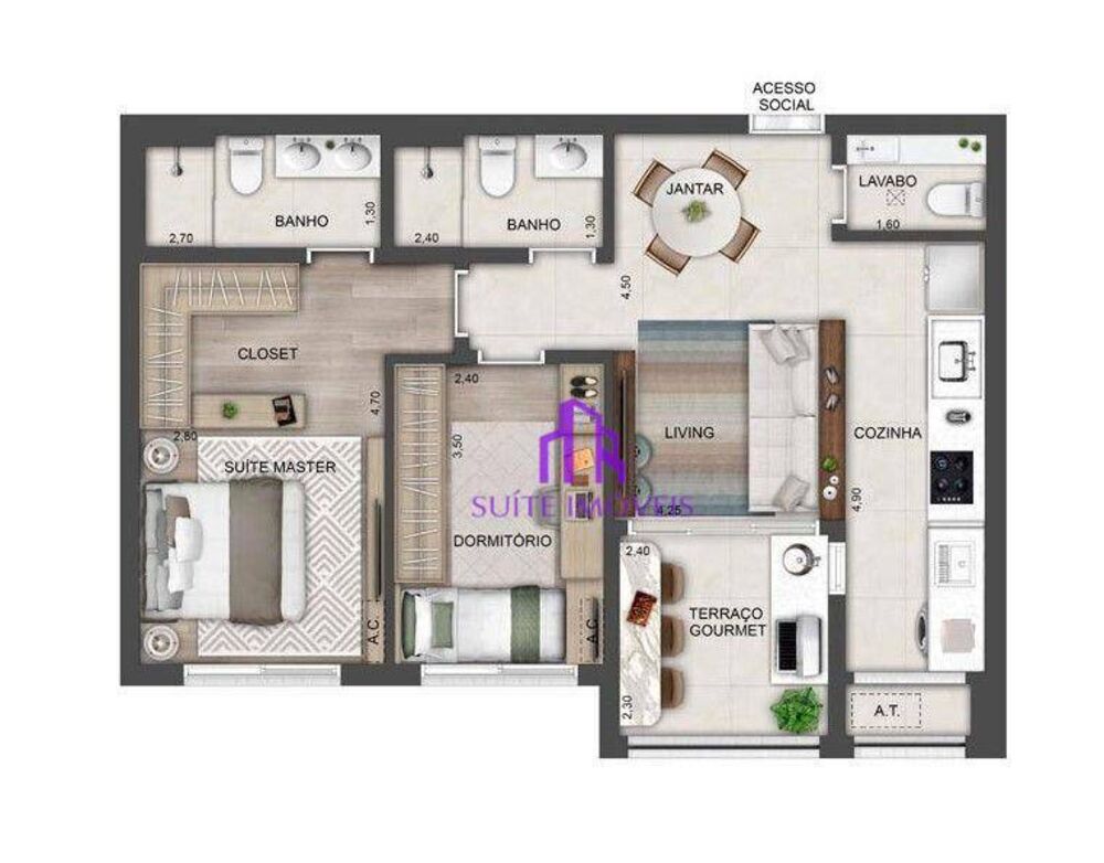 Apartamento, 2 quartos, 93 m² - Foto 1