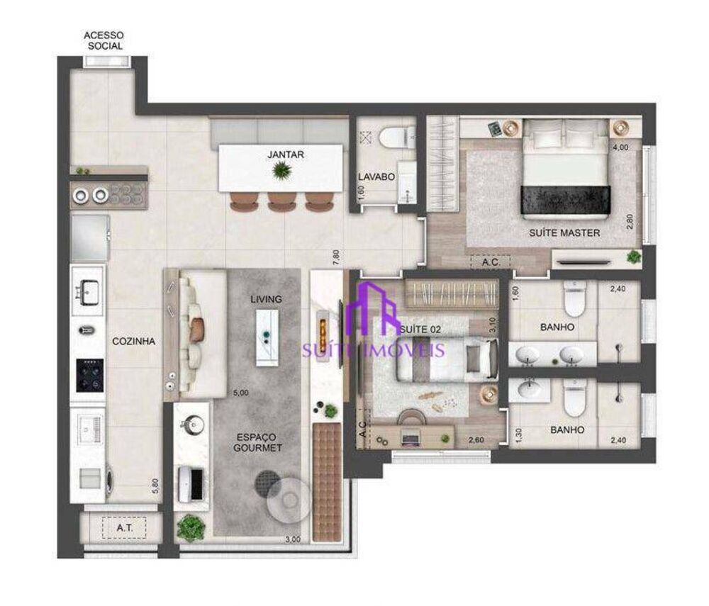 Apartamento, 2 quartos, 93 m² - Foto 6