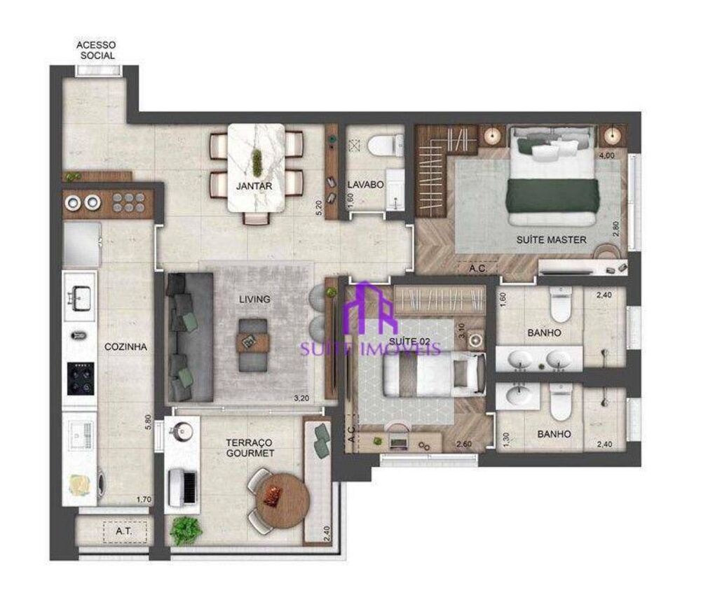Apartamento, 2 quartos, 93 m² - Foto 5