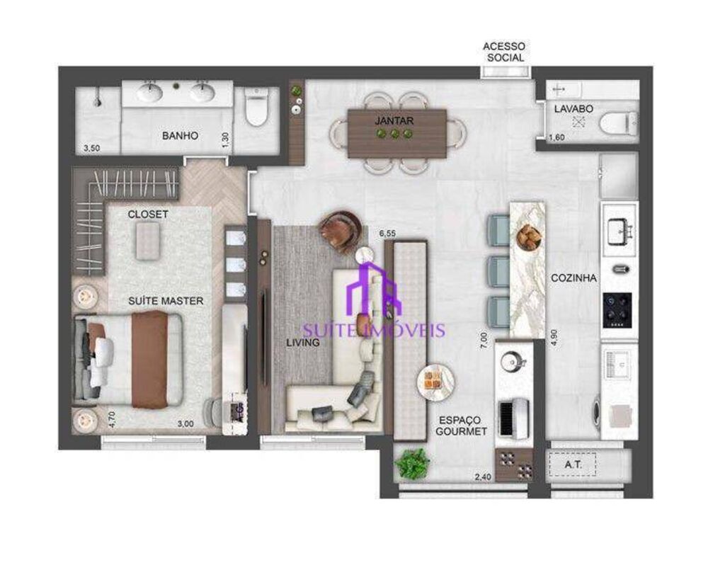 Apartamento, 2 quartos, 93 m² - Foto 2