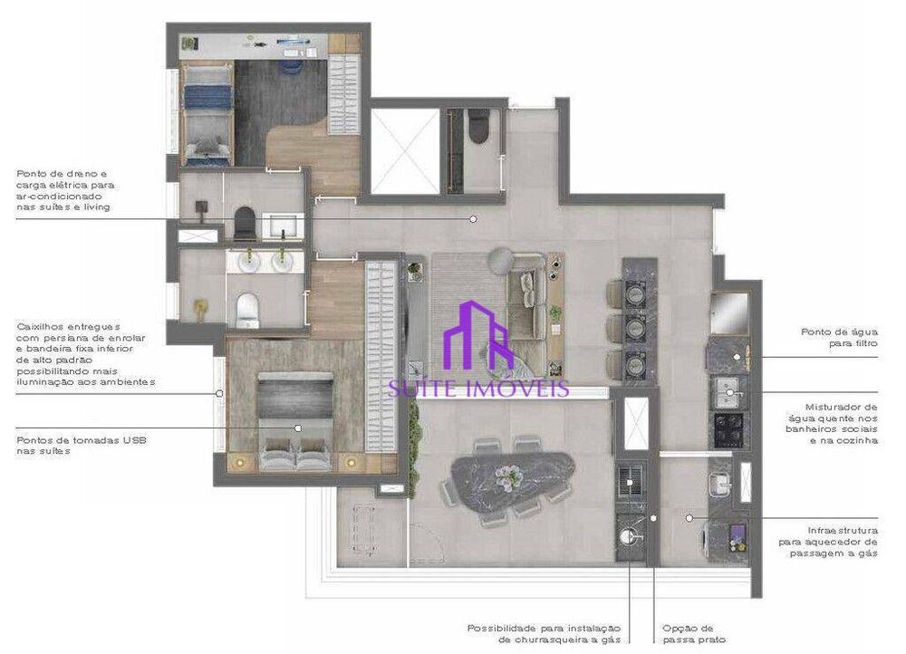 Apartamento, 2 quartos, 91 m² - Foto 3