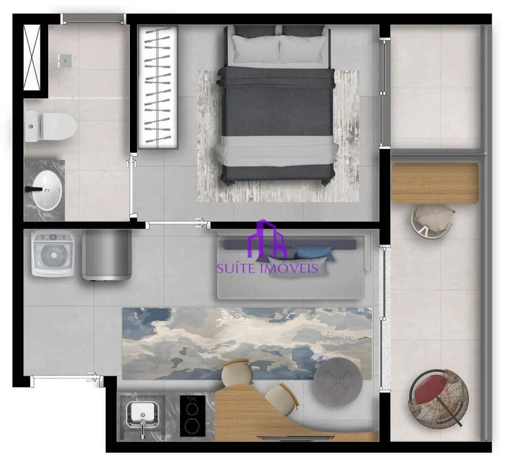 Apartamento, 1 quarto, 30 m² - Foto 1