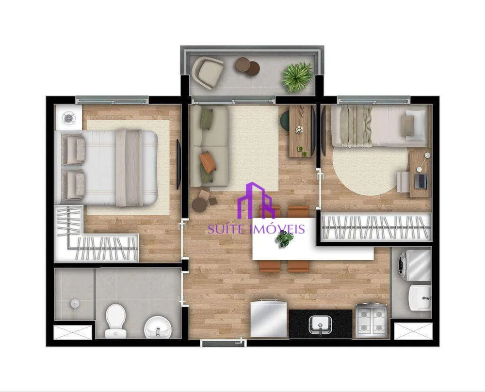 Apartamento, 2 quartos, 52 m² - Foto 1