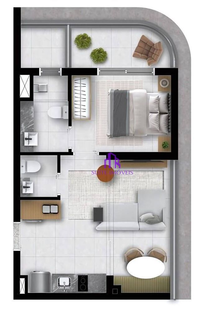 Apartamento, 1 quarto, 42 m² - Foto 8