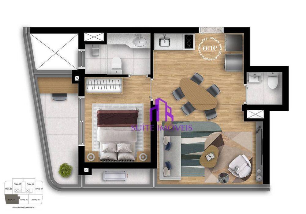 Apartamento, 1 quarto, 42 m² - Foto 7