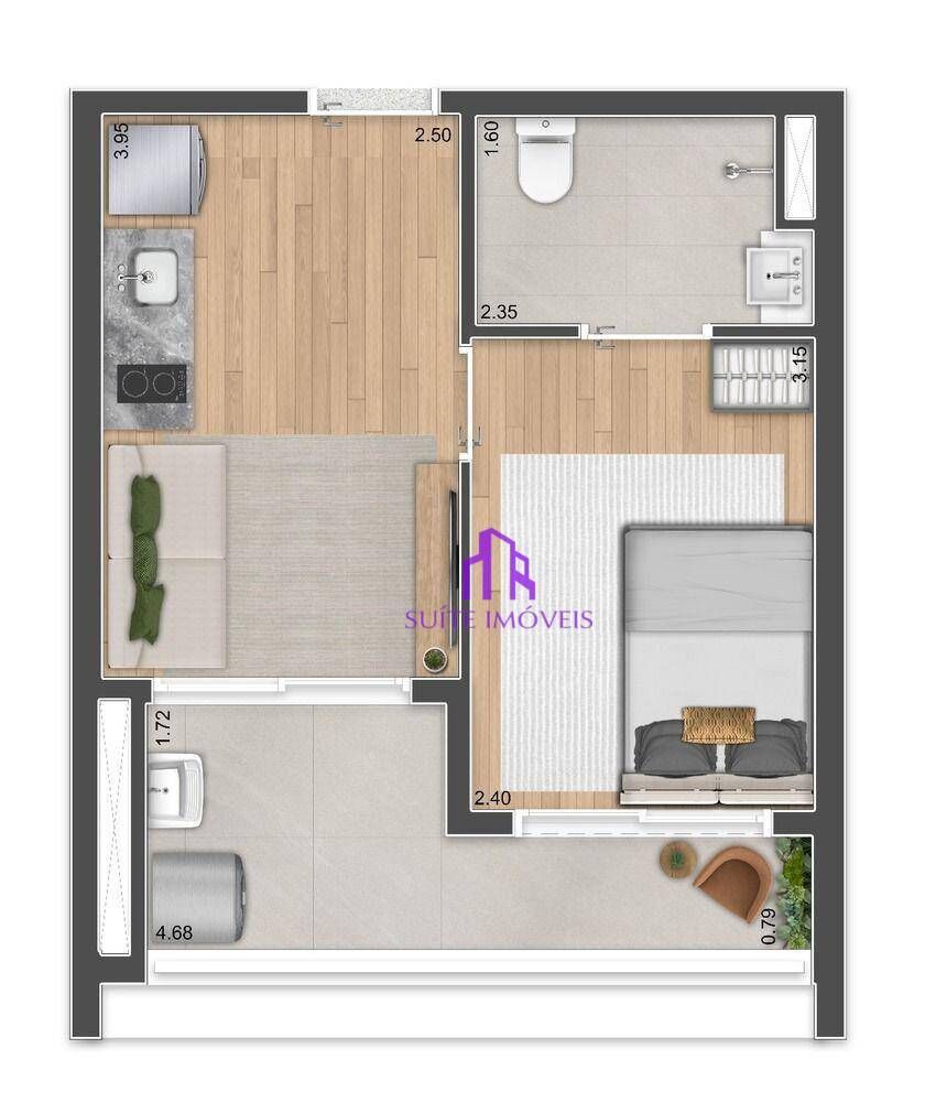 Kitnet-Studio, 26 m² - Foto 5