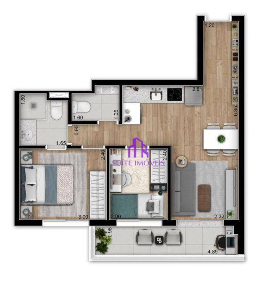 Apartamento, 2 quartos, 43 m² - Foto 2