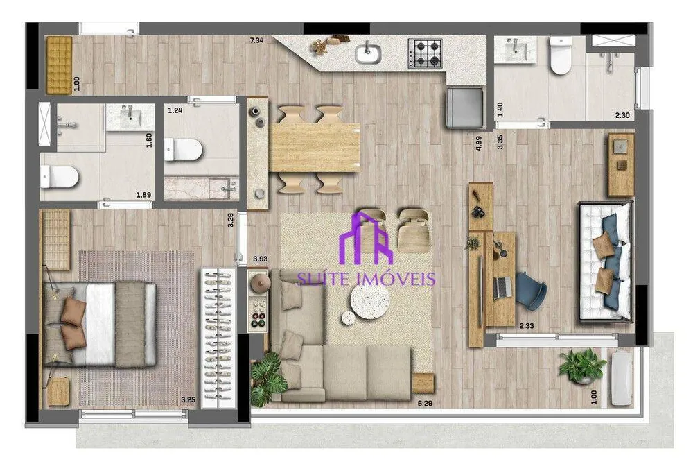 Apartamento, 2 quartos, 65 m² - Foto 1