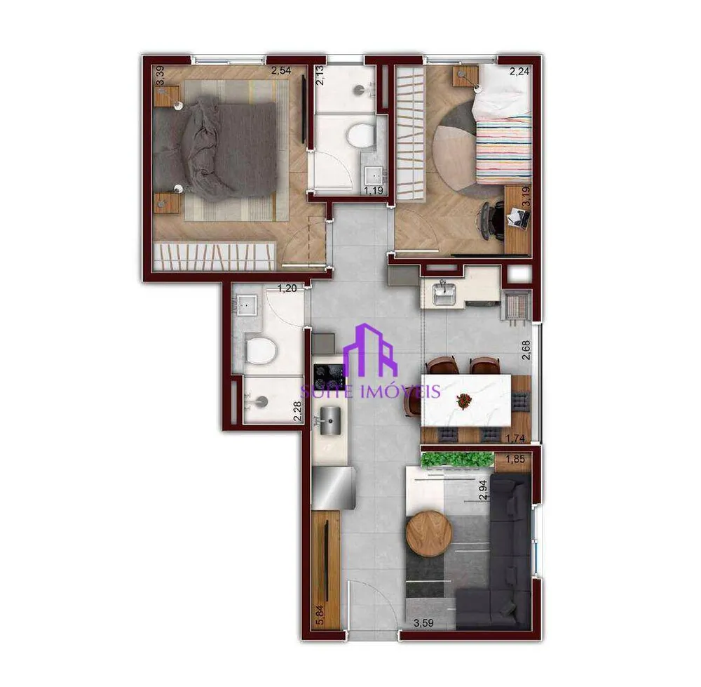 Apartamento, 2 quartos, 49 m² - Foto 4