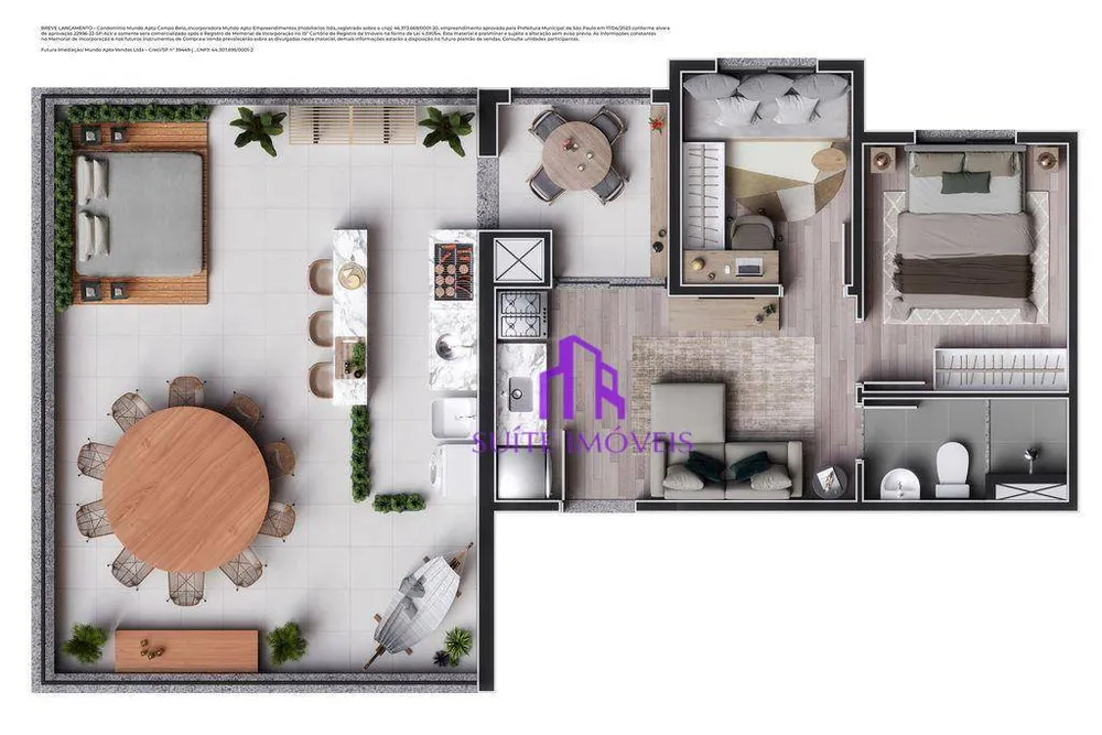 Apartamento, 2 quartos, 71 m² - Foto 1