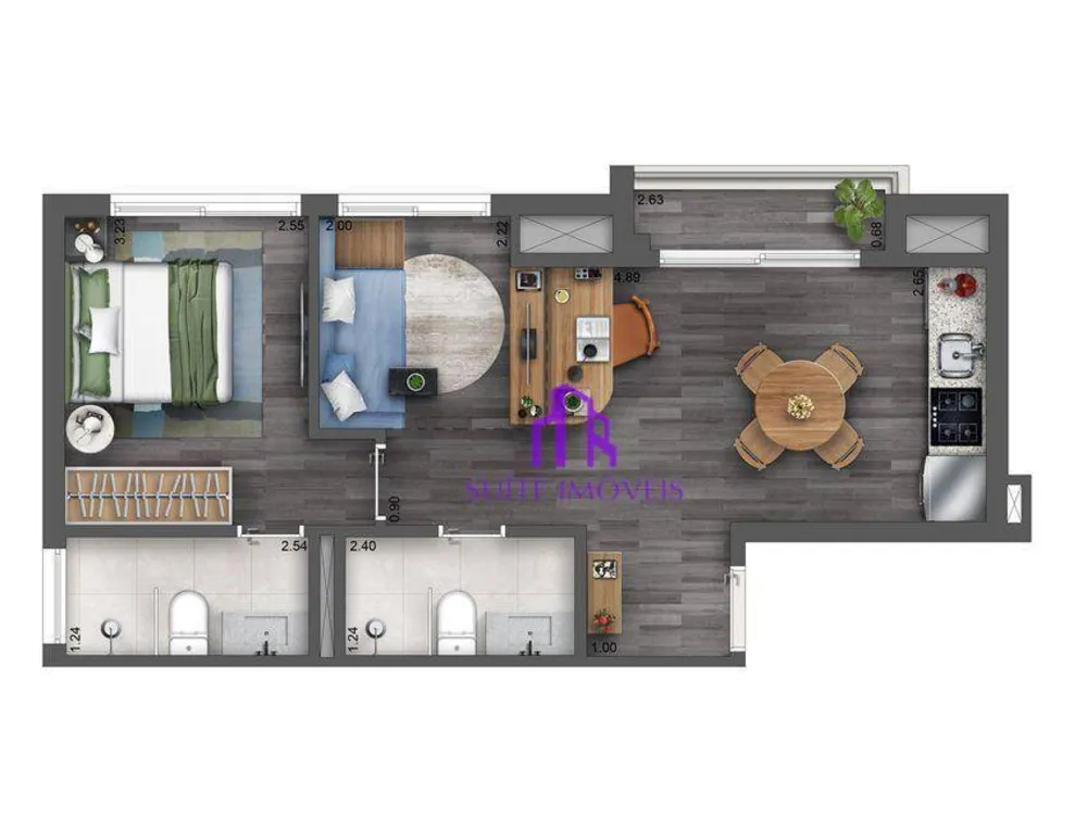 Apartamento, 2 quartos, 47 m² - Foto 4