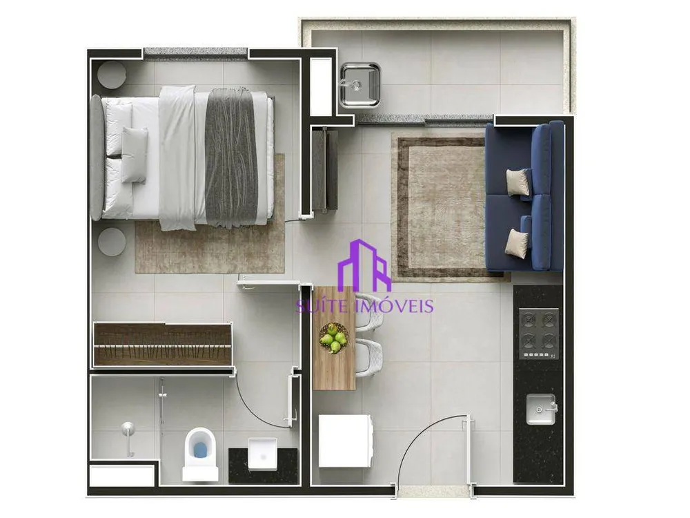 Apartamento, 2 quartos, 39 m² - Foto 2