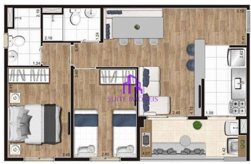 Apartamento, 2 quartos, 56 m² - Foto 15