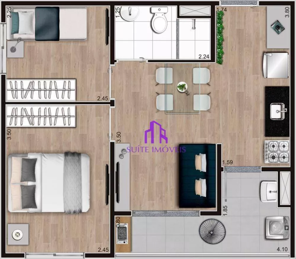 Apartamento, 2 quartos, 41 m² - Foto 11