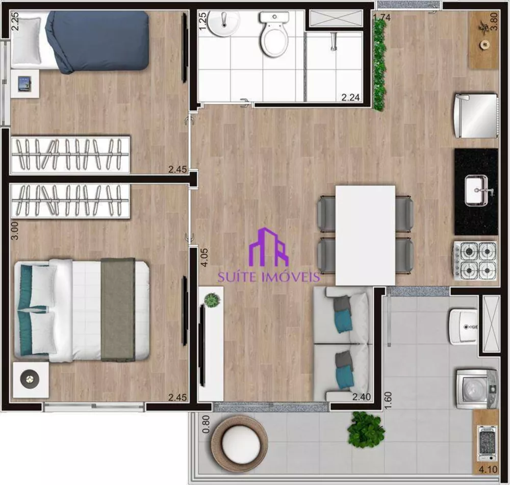 Apartamento, 2 quartos, 41 m² - Foto 1