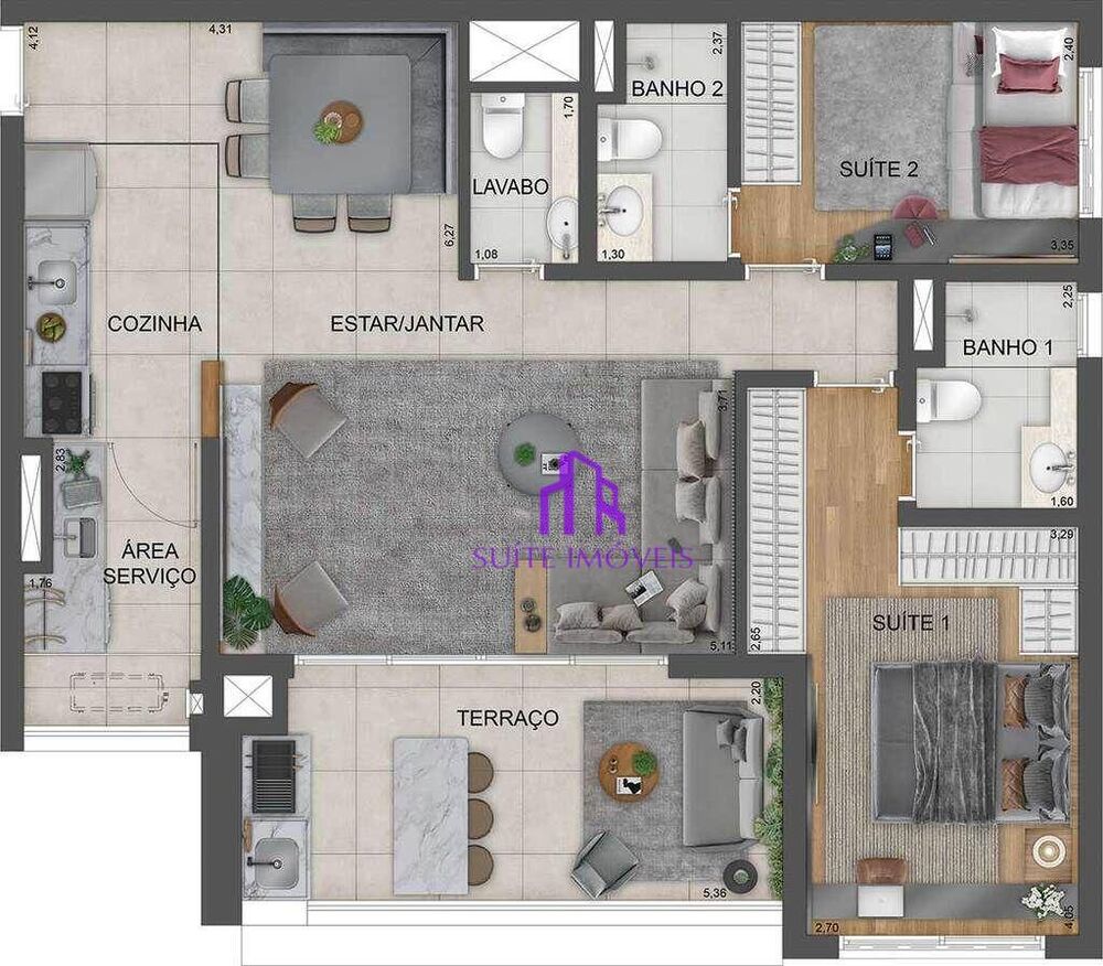 Apartamento, 2 quartos, 66 m² - Foto 35