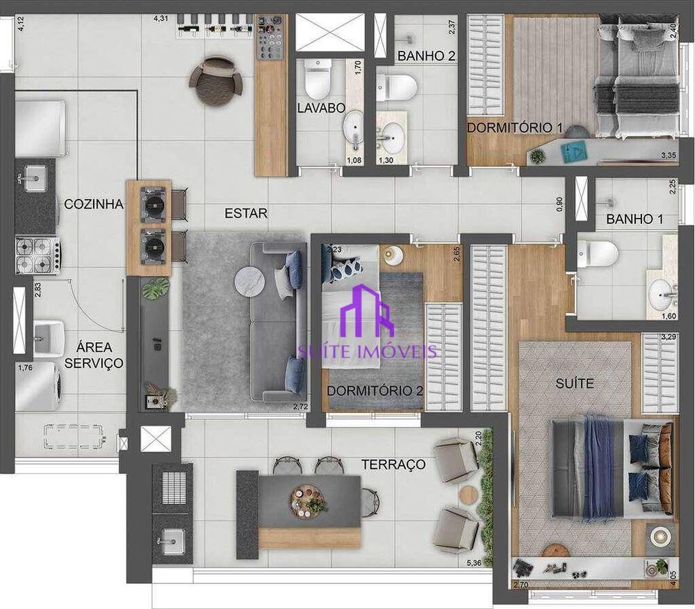 Apartamento, 2 quartos, 66 m² - Foto 34