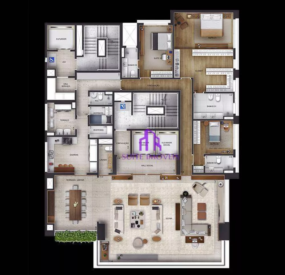 Apartamento à venda com 4 quartos, 303m² - Foto 15