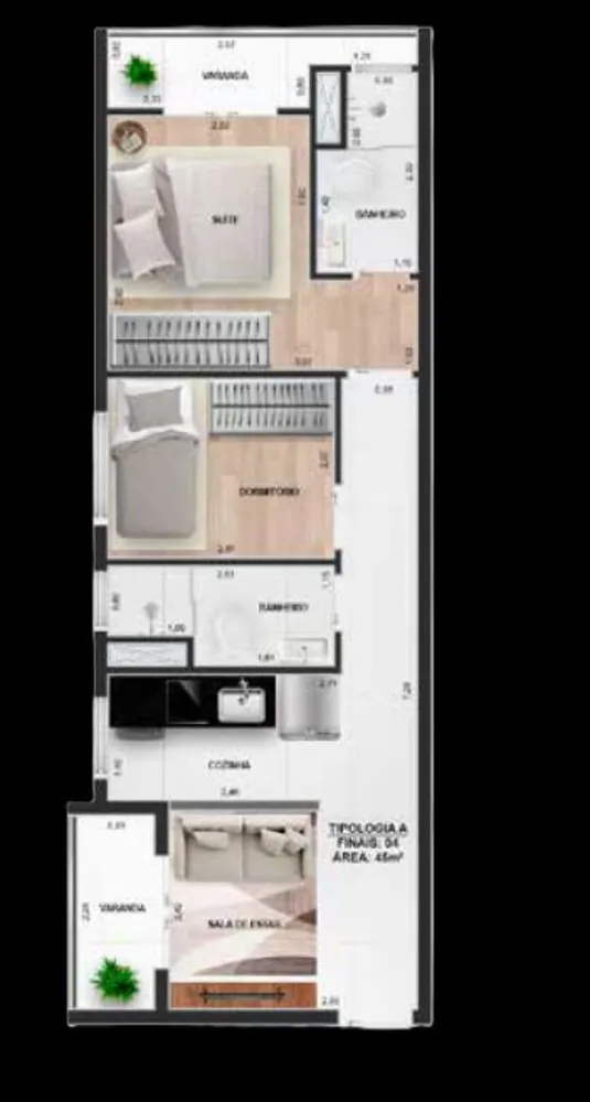 Apartamento, 1 quarto, 66 m² - Foto 5