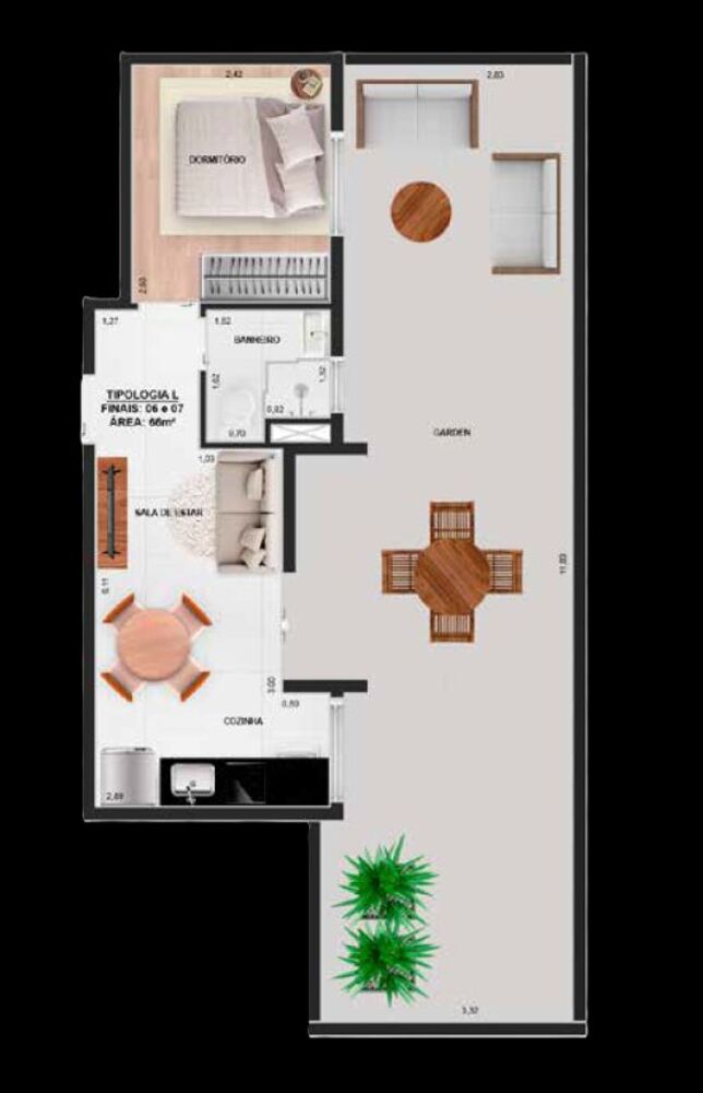 Apartamento, 1 quarto, 66 m² - Foto 4