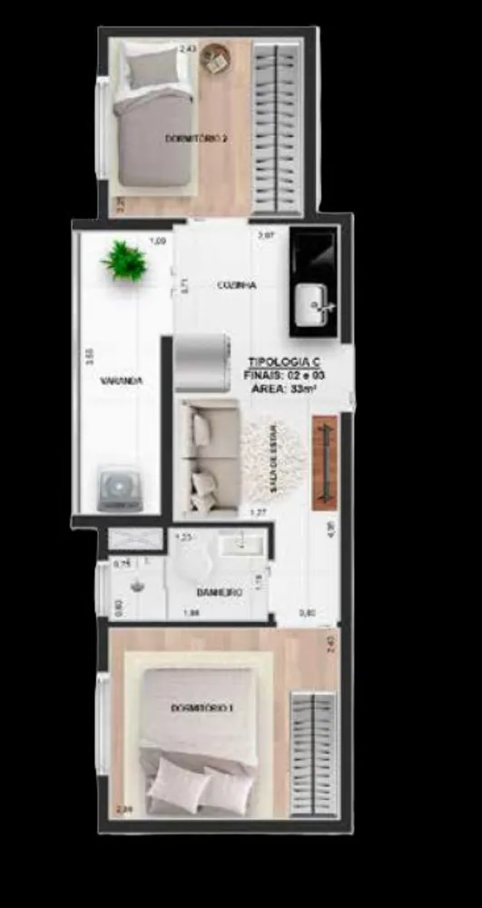 Apartamento, 1 quarto, 66 m² - Foto 8
