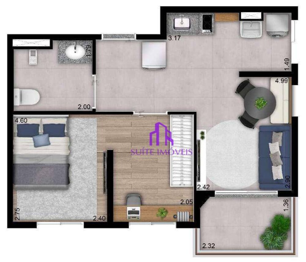 Apartamento, 1 quarto, 40 m² - Foto 1