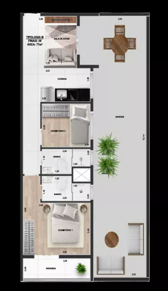 Apartamento à venda com 1 quarto, 30m² - Foto 10