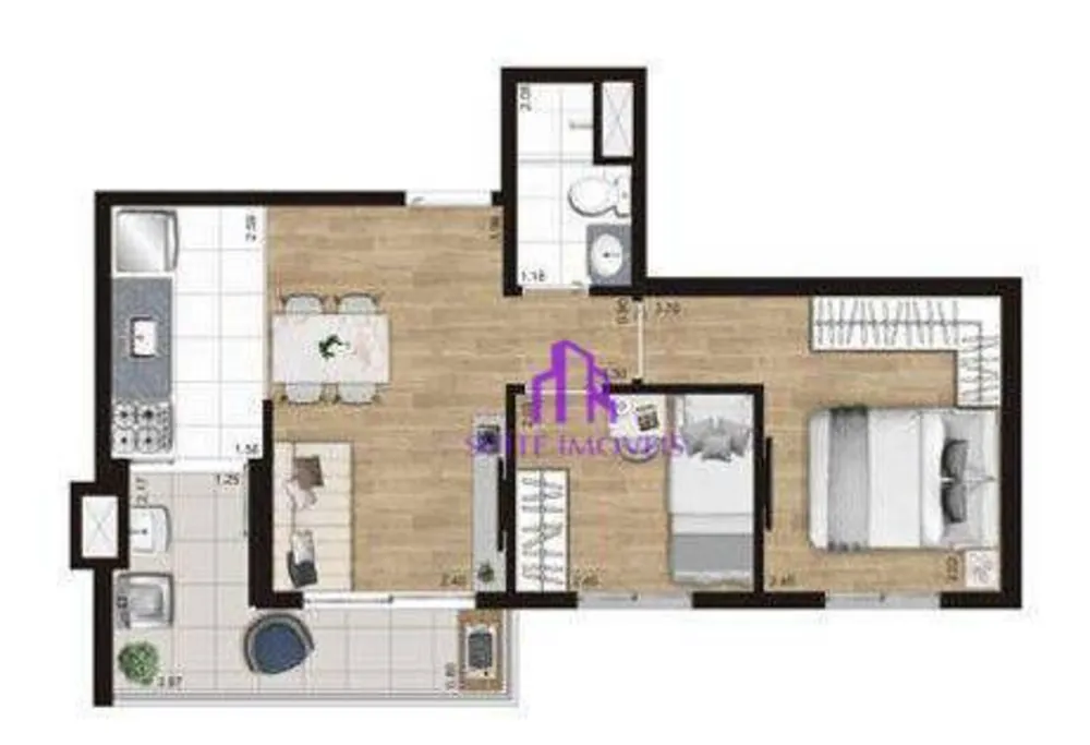 Apartamento, 2 quartos, 38 m² - Foto 1