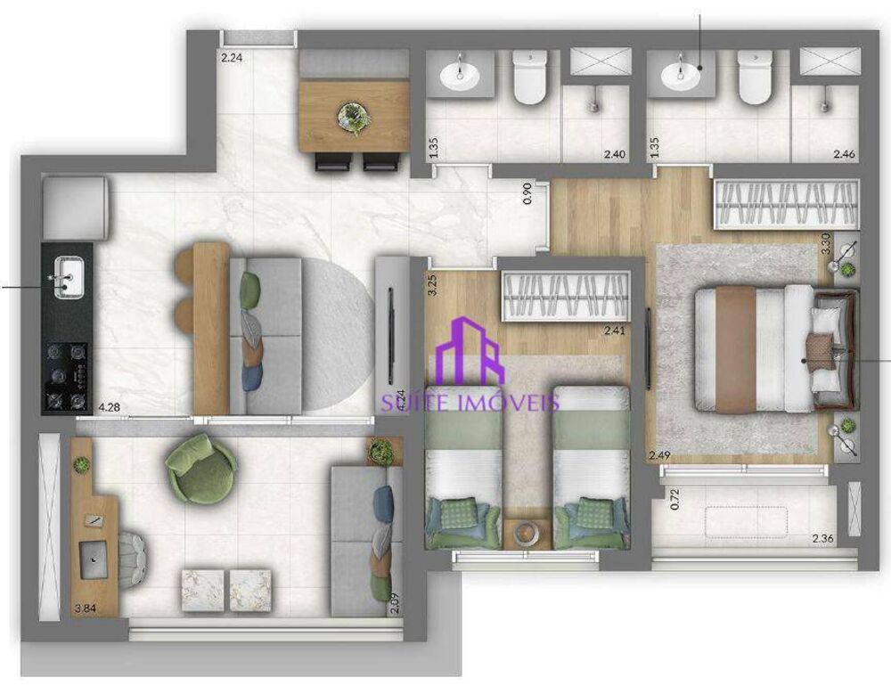 Apartamento, 2 quartos, 76 m² - Foto 5