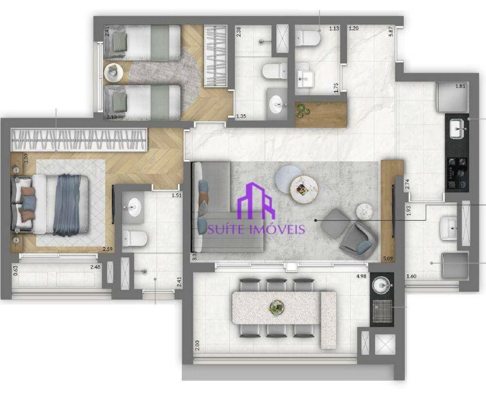 Apartamento, 2 quartos, 76 m² - Foto 6