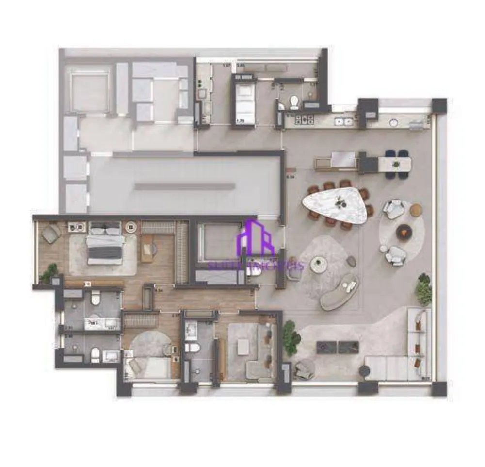 Apartamento, 3 quartos, 178 m² - Foto 2