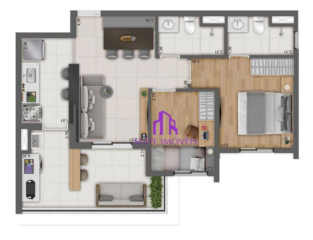Apartamento, 3 quartos, 69 m² - Foto 4