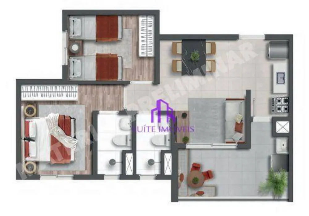 Apartamento, 2 quartos, 47 m² - Foto 4