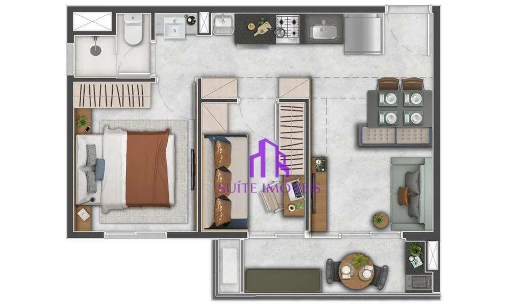 Apartamento, 2 quartos, 37 m² - Foto 3