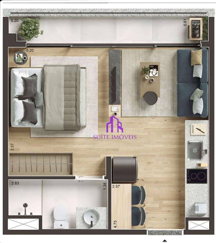 Apartamento, 2 quartos, 39 m² - Foto 1