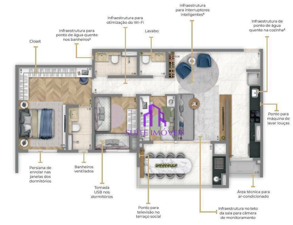 Apartamento, 3 quartos, 126 m² - Foto 6