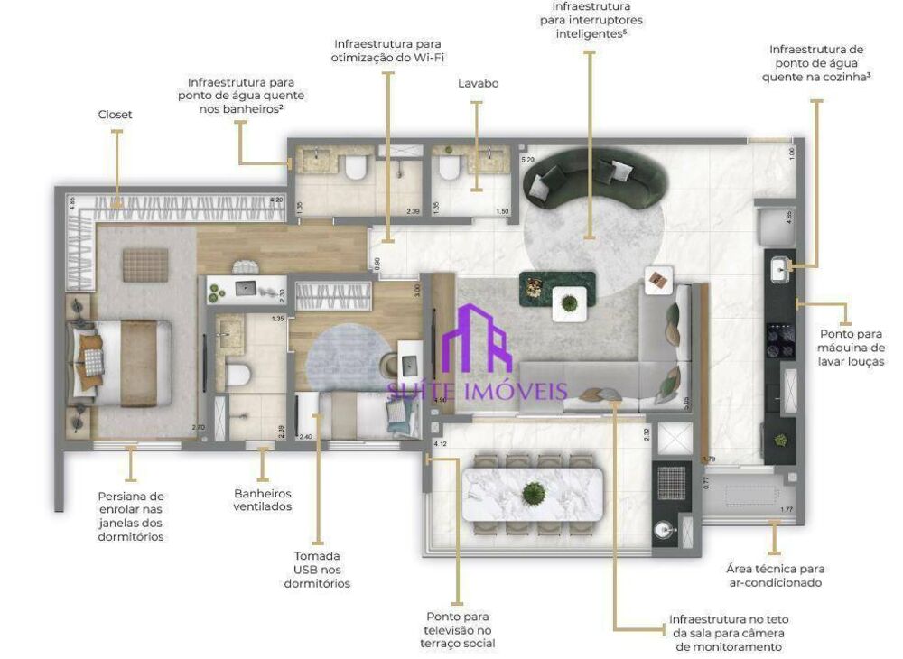 Apartamento, 3 quartos, 126 m² - Foto 9