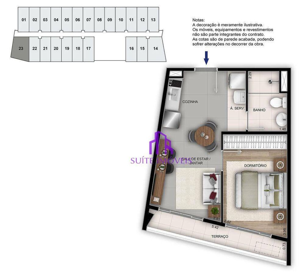 Kitnet-Studio, 25 m² - Foto 16