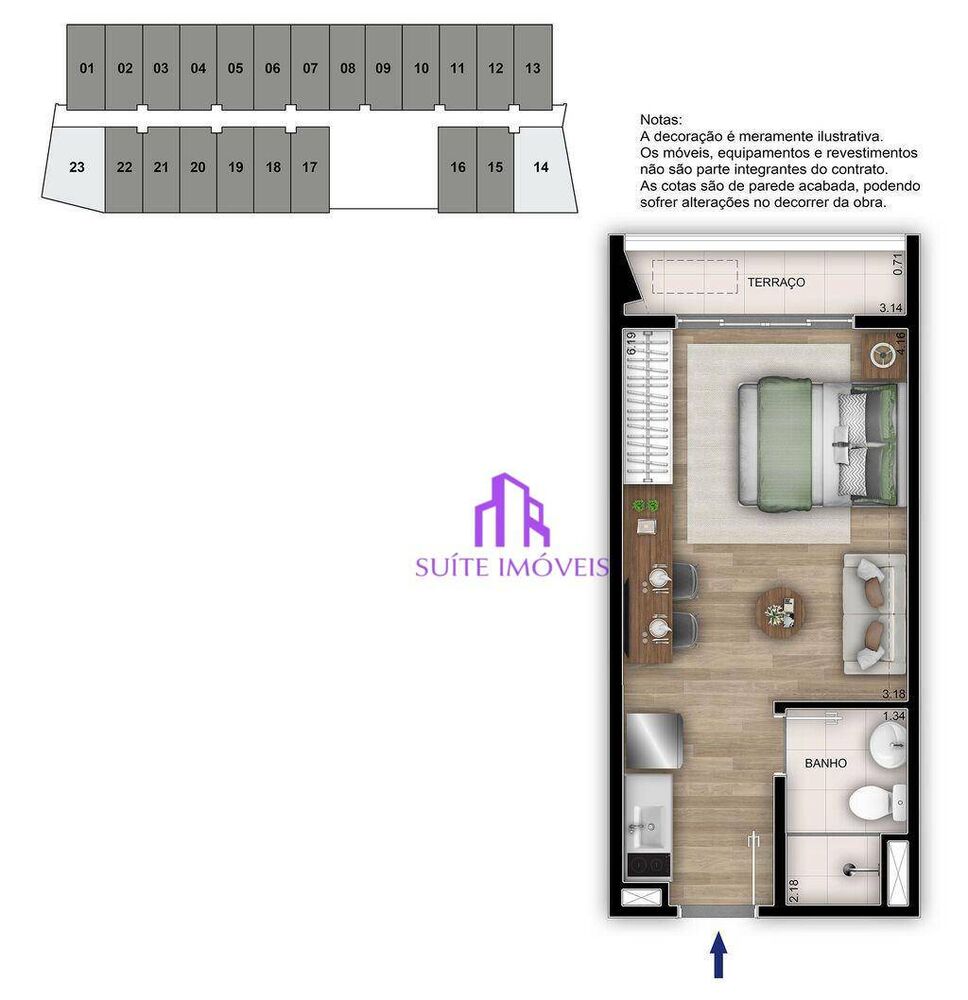 Kitnet-Studio, 25 m² - Foto 14