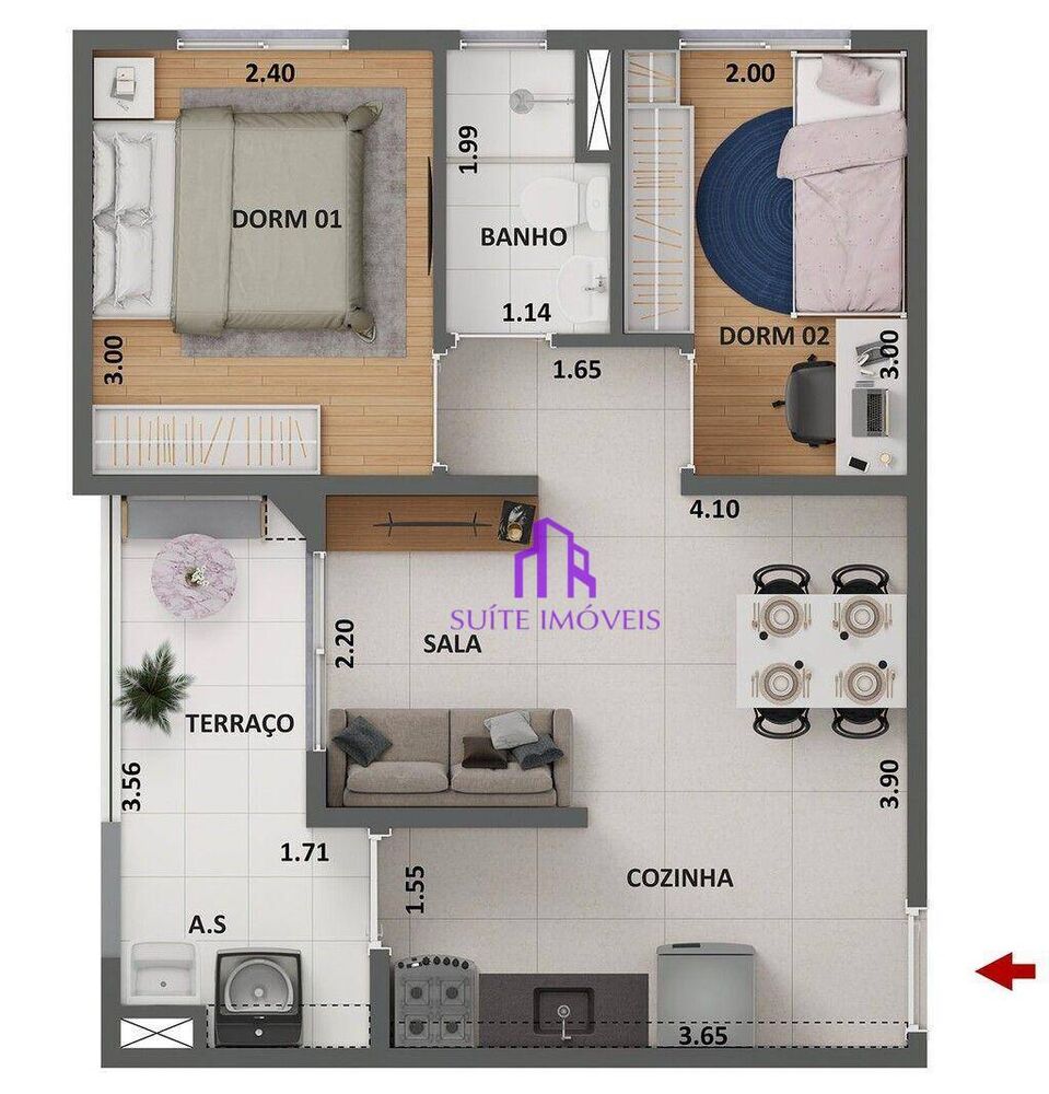 Apartamento, 2 quartos, 44 m² - Foto 19