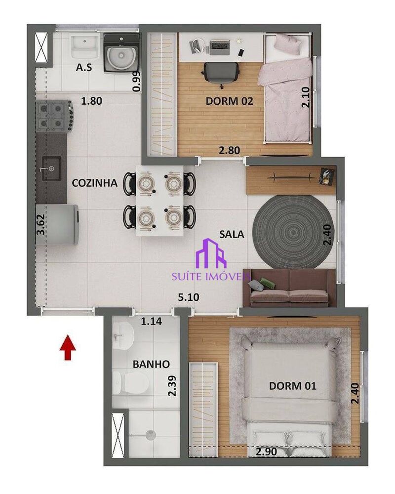 Apartamento, 2 quartos, 44 m² - Foto 20