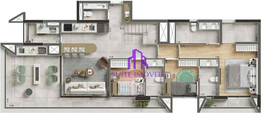 Cobertura, 2 quartos, 146 m² - Foto 4