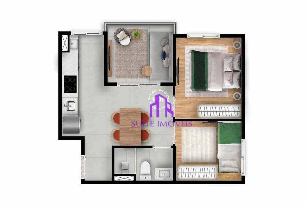 Apartamento, 2 quartos, 37 m² - Foto 3