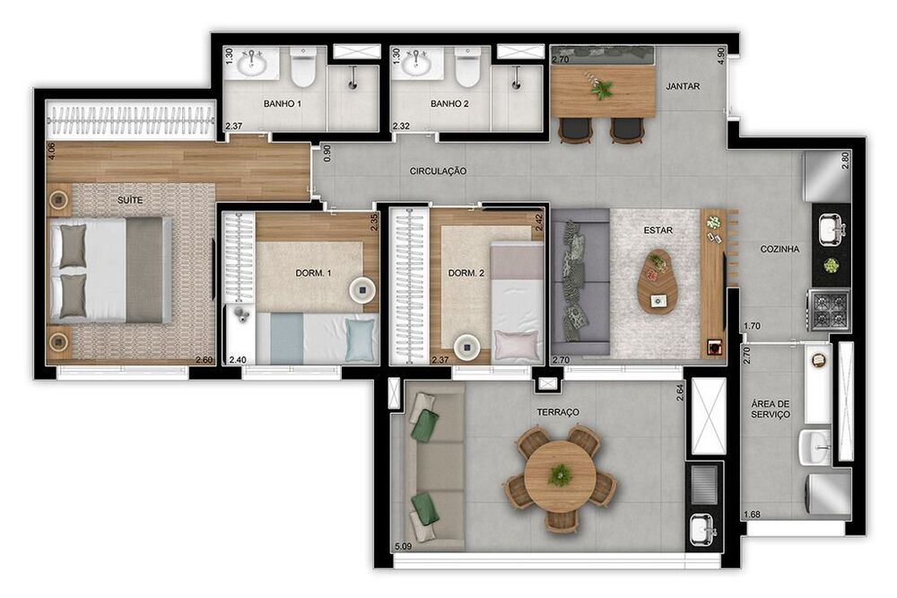 Apartamento, 3 quartos, 206 m² - Foto 13