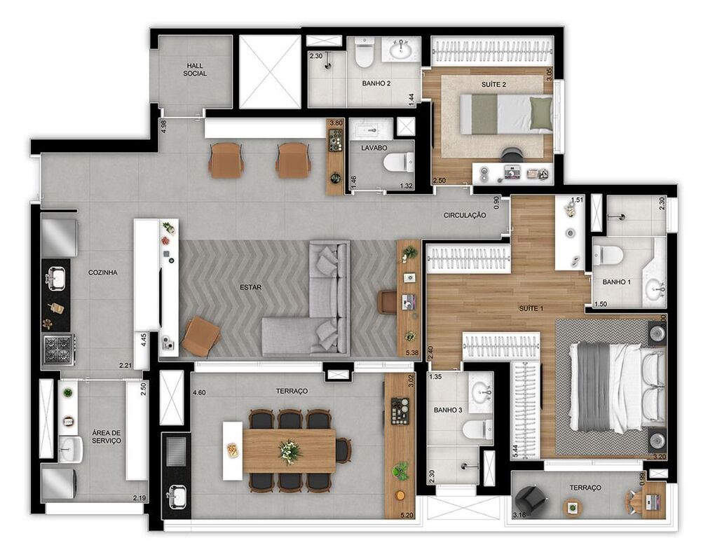Apartamento, 3 quartos, 206 m² - Foto 9