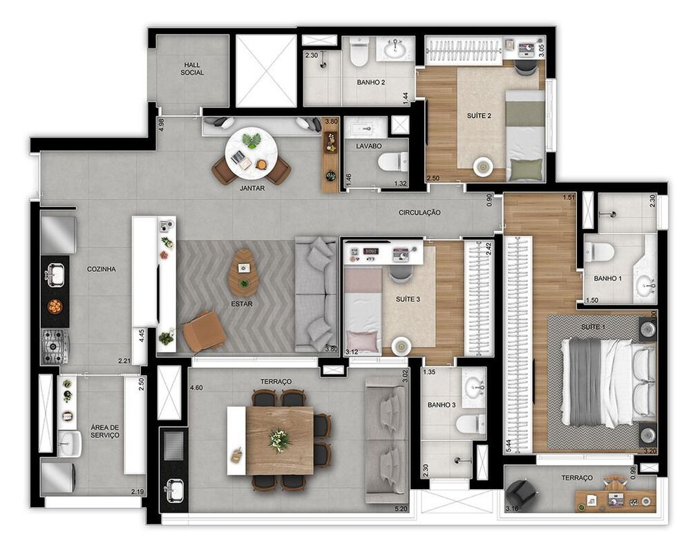 Apartamento, 3 quartos, 206 m² - Foto 5