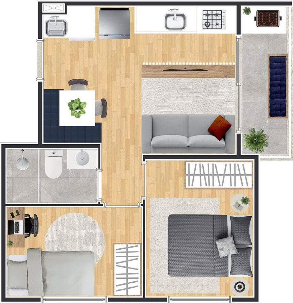 Apartamento, 3 quartos, 53 m² - Foto 19