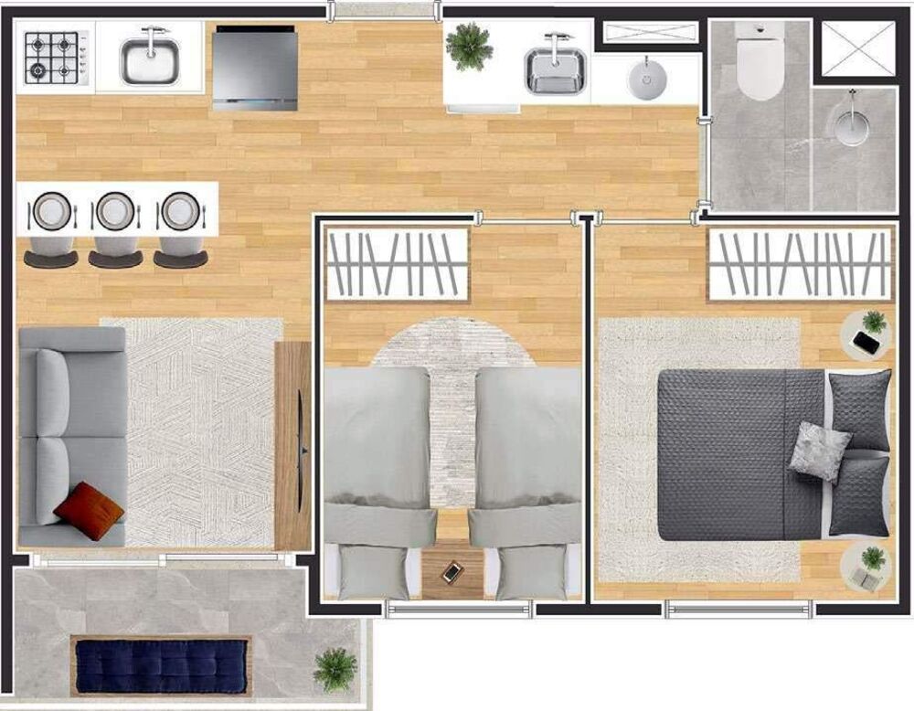 Apartamento, 3 quartos, 53 m² - Foto 20