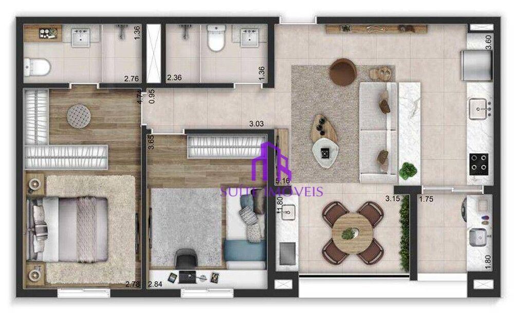 Apartamento, 2 quartos, 75 m² - Foto 4